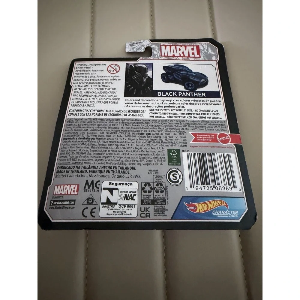 Hot Wheels Marvel Black Panther Character Car Version New 2022